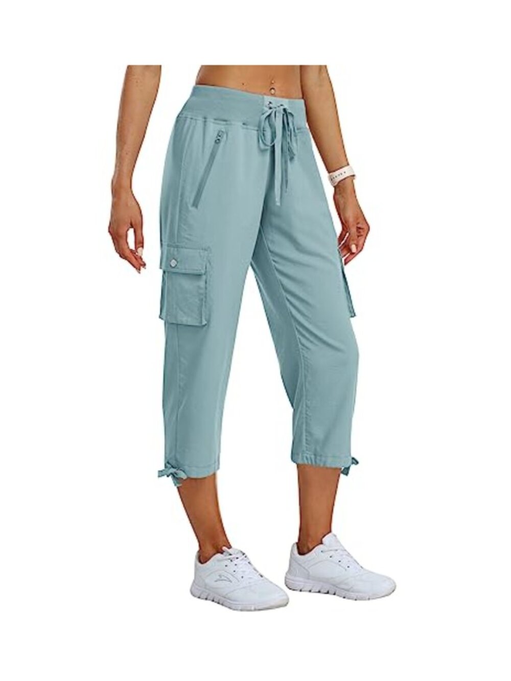 Women's Capri Cargo Hiking Pants Lightweight Quick Dry Athletic Outdoor